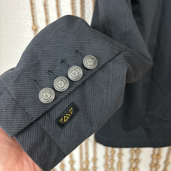 Vintage Volcom Y2K 2000s Scene Punk Pavd Rare Emo Goth Scene Gray Blazer Jacket - Picture 5 of 10